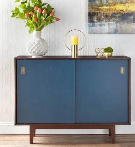 1 - Console Table in Walnut Blue A stylish accent in the living room or dining room