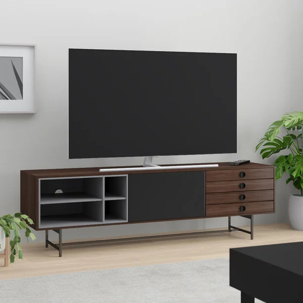 Seaham TV Stand for TVs up to 75" Provide Space and Storage Compartments to Organize