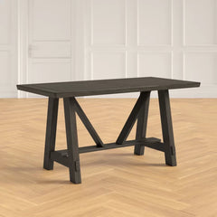 Sechelles 60'' Trestle Dining Table Made from a Blend of Solid and Manufactured Wood