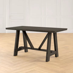 Sechelles 60'' Trestle Dining Table Made from a Blend of Solid and Manufactured Wood