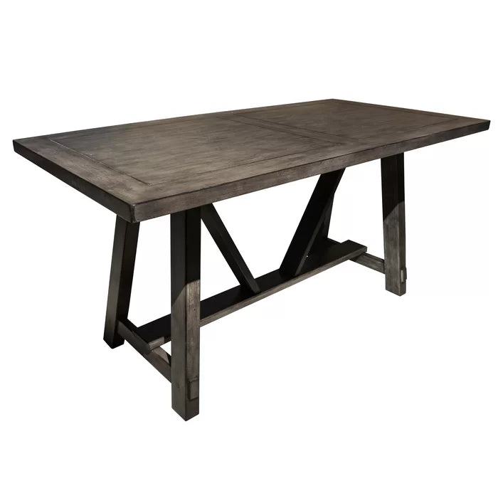 Sechelles 60'' Trestle Dining Table Made from a Blend of Solid and Manufactured Wood