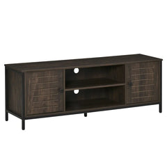 Seften Solid Wood TV Stand for TVs up to 60" Wood Grain Finish and a Metal Frame
