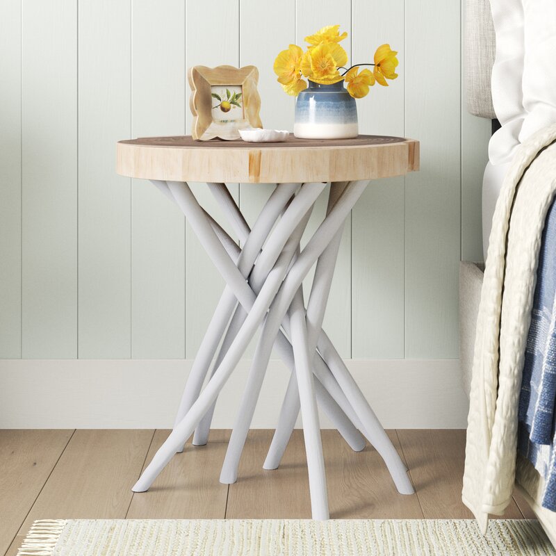 22'' Tall Solid Wood Tree Stump End Table Perfect for Bringing A Natural Touch To Any Room