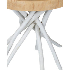 22'' Tall Solid Wood Tree Stump End Table Perfect for Bringing A Natural Touch To Any Room