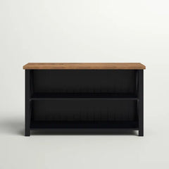 Black Solid Wood TV Stand for TVs up to 58" with Cable Management