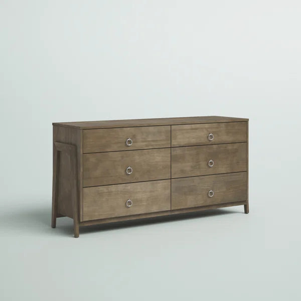 Selman 6 Drawer 60.8'' W Double Dresser Soft/Self Close Drawers Plenty of Storage Space