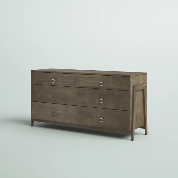Selman 6 Drawer 60.8'' W Double Dresser Soft/Self Close Drawers Plenty of Storage Space