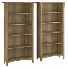 2 Set Reclaimed Pine Senetta 62.95'' H x 31.72'' W Standard Bookcase