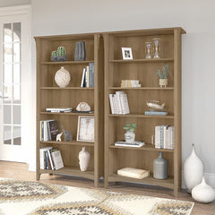 2 Set Reclaimed Pine Senetta 62.95'' H x 31.72'' W Standard Bookcase