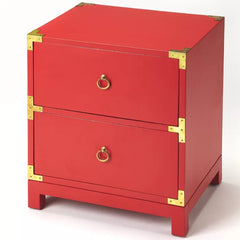 Senita 24'' Tall Sled 2 - Drawer End Table Solid Mango Wood
