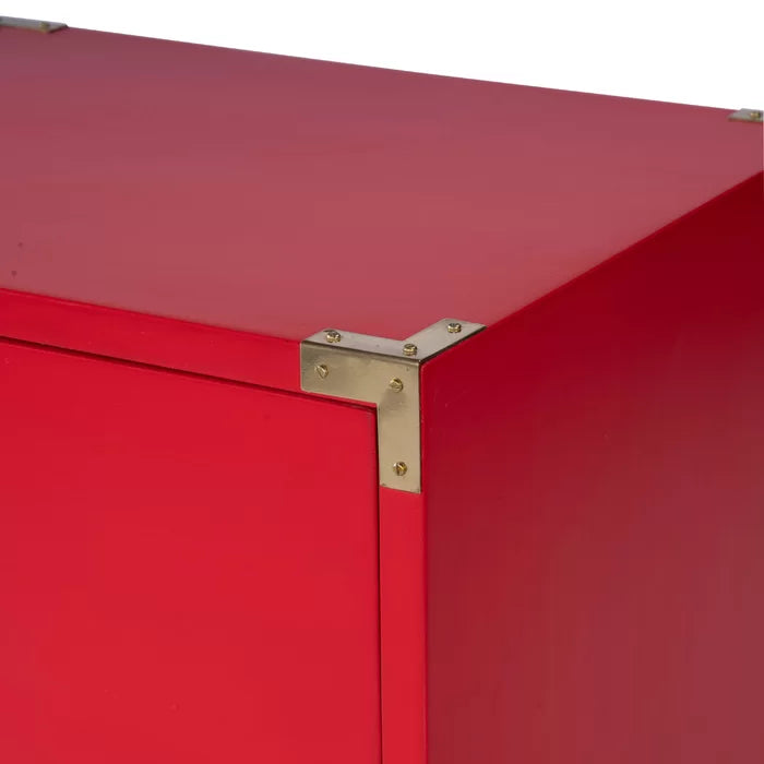 Senita 24'' Tall Sled 2 - Drawer End Table Solid Mango Wood