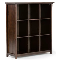 Tobacco Brown Seo 48'' H x 44'' W Solid Wood Cube Bookcase High Quality Products