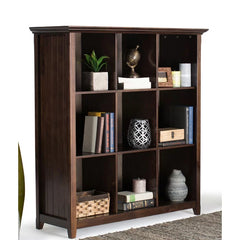 Tobacco Brown Seo 48'' H x 44'' W Solid Wood Cube Bookcase High Quality Products