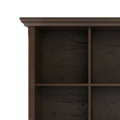 Warm Walnut Brown Seo 48'' H x 44'' W Solid Wood Cube Bookcase