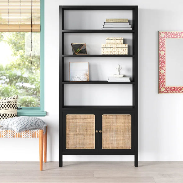 Shaelyn 74'' H x 35'' W Standard Bookcase Four Adjustable Shelves