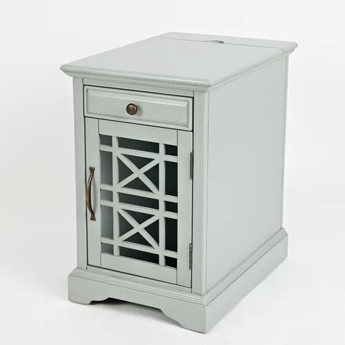 25'' Tall 1 - Door Accent Cabinet With Outlets And USB Ports