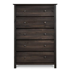 Shaker 5 Drawer 34.1'' W Solid Wood Chest Modernized Traditional Style