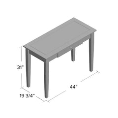 Walnut Shaker Solid Wood Desk  Made of 100% Solid Pine Wood Design