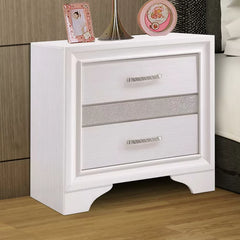 Sharla 26'' Tall 2 - Drawer Solid Wood Nightstand in White