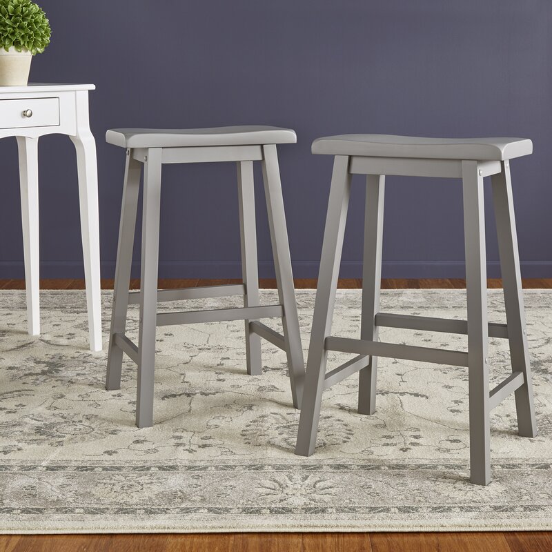 Solid Wood Counter & Bar Stool Set of 2 Sensible Seating Arrangements