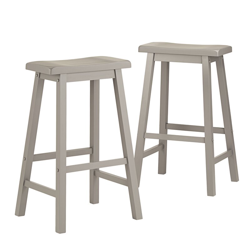 Solid Wood Counter & Bar Stool Set of 2 Sensible Seating Arrangements