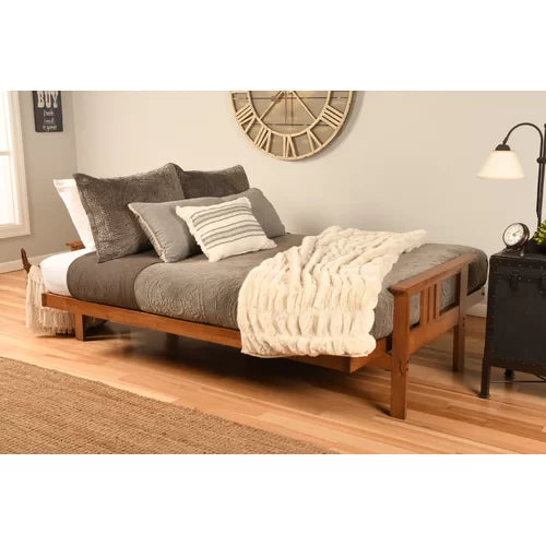Barbados Shellcove Full 79'' Wide Tufted Back Futon And Mattress Design