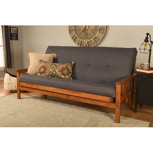 Barbados Shellcove Full 79'' Wide Tufted Back Futon And Mattress Design