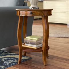 Shropshire 24'' Tall End Table with Storage Transitional Silhouette