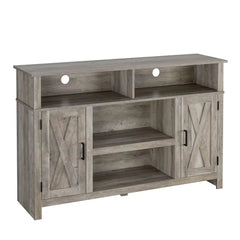 TV Stand for TVs up to 55" 2-Tier Storage Grids and Four Open Shelves