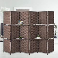 1 - Brown Panel Folding Room Divider Will Provide Extra Privacy for A Living Room, Bedroom, Or Shared Apartment and Avoid Some Embarrassment