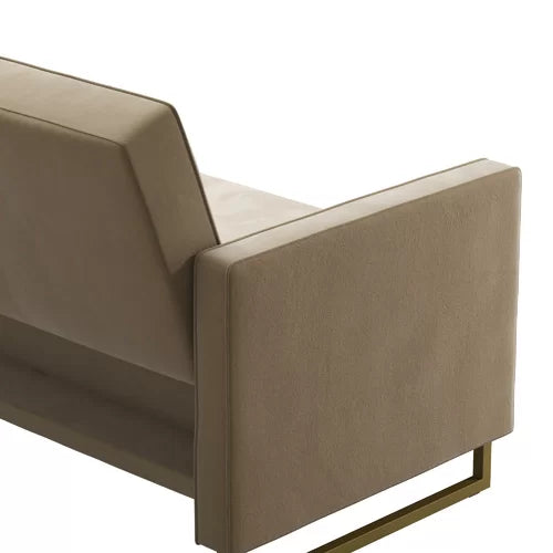 Ivory Skylar Full 77'' Wide Velvet Tufted Back Convertible Sofa Modern and Trendy
