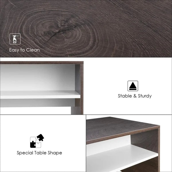 Sled 1 Coffee Table with Storage Contemporary Style Perfect for Living Room