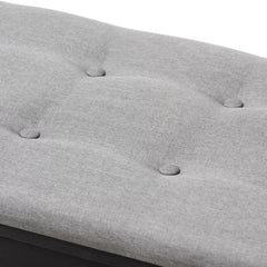 Sloane Upholstered Storage Bench 10 Pairs of Shoes in the Multiple Cubbies