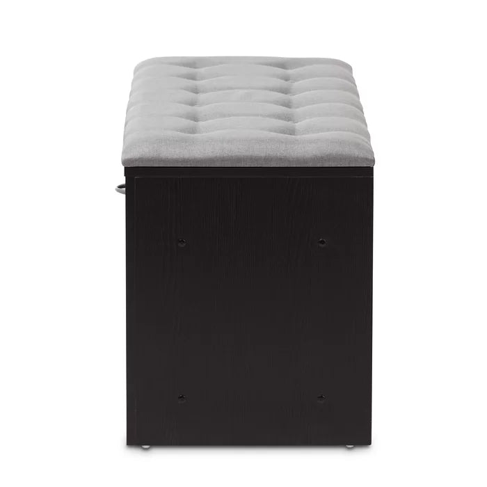 Sloane Upholstered Storage Bench 10 Pairs of Shoes in the Multiple Cubbies