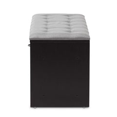 Sloane Upholstered Storage Bench 10 Pairs of Shoes in the Multiple Cubbies