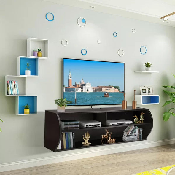 Solid Wood Sneads TV Stand for TVs up to 55" wall-mounted TV Console Contemporary Style
