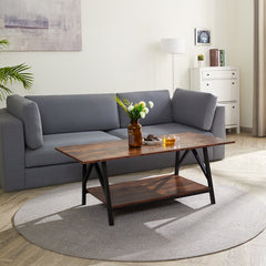 Soderberg Coffee Table with Storage Indoor Rugged Industrial Flair