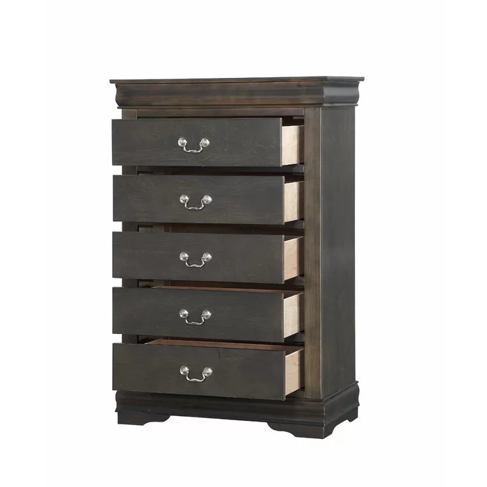 Sophia 5 Drawer Dresser Crafted from a Blend of Manufactured and Solid Wood