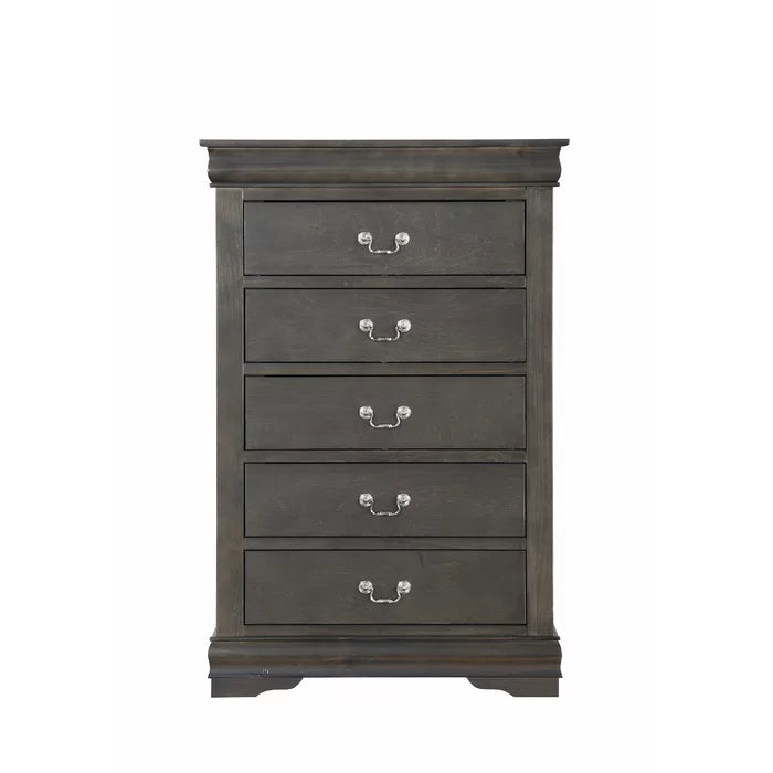 Sophia 5 Drawer Dresser Crafted from a Blend of Manufactured and Solid Wood