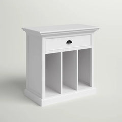 Sorrento 31.1'' Tall 1 - Drawer Solid Wood Nightstand in Classic White