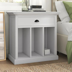Sorrento 31.1'' Tall 1 - Drawer Solid Wood Nightstand in Classic White