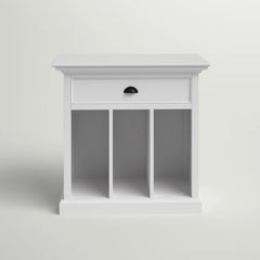Sorrento 31.1'' Tall 1 - Drawer Solid Wood Nightstand in Classic White