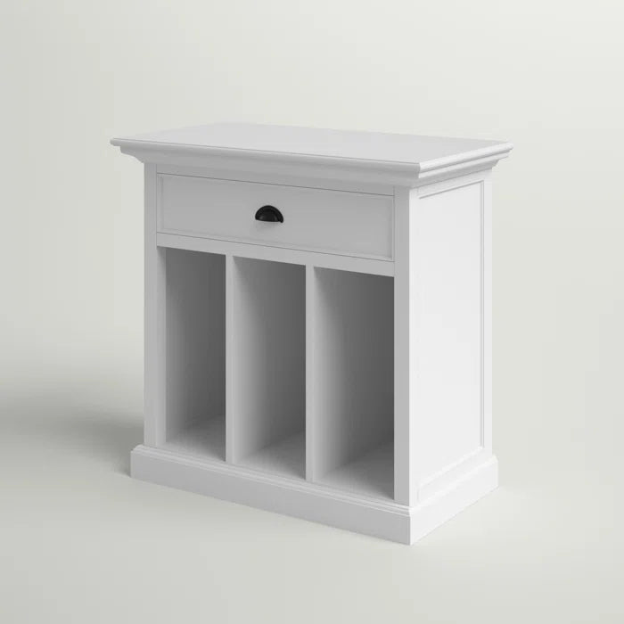 Sorrento 31.1'' Tall 1 - Drawer Solid Wood Nightstand in Classic White