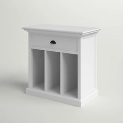 Sorrento 31.1'' Tall 1 - Drawer Solid Wood Nightstand in Classic White