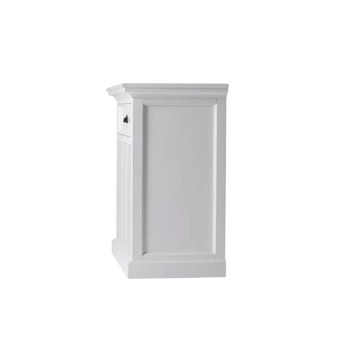 Sorrento 31.1'' Tall 1 - Drawer Solid Wood Nightstand in Classic White