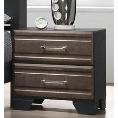 Sotelo 24'' Tall 2 - Drawer Nightstand in Gray Solid Wood Durability and Strength