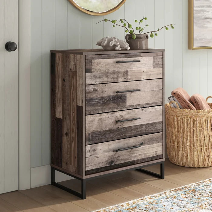 Solid Wood Spennymoor 4 Drawer 28'' W Chest Mid-Century Style