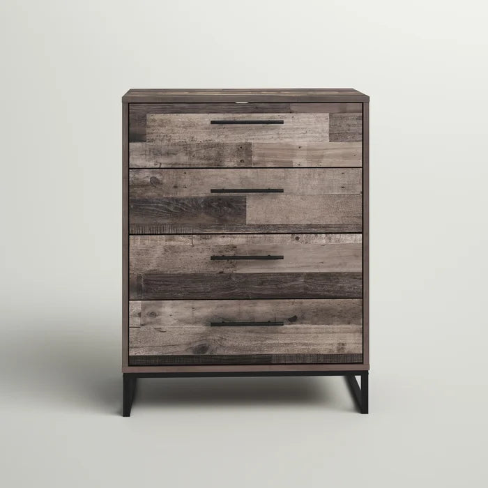 Solid Wood Spennymoor 4 Drawer 28'' W Chest Mid-Century Style