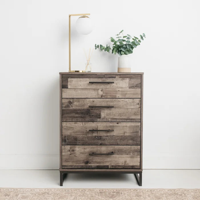 Solid Wood Spennymoor 4 Drawer 28'' W Chest Mid-Century Style