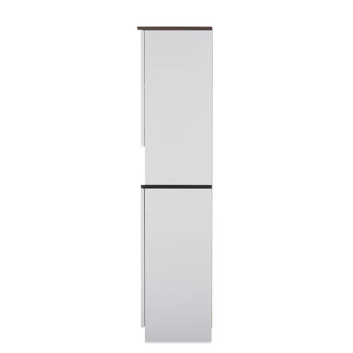 White/Dark Brown Spicer 16.93'' Wide Dining Hutch Manufactured Wood